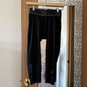 Men's Nike Pro black base layer leggings, small